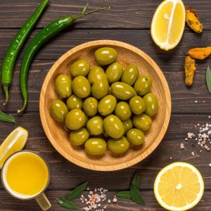 Gourmet Whole Green Olives (Premium Table Olives)